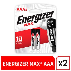 Pila Alcalina AAA Energizer Max x2 und