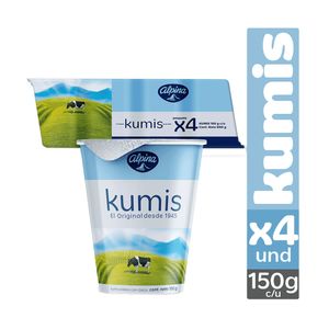 Kumis Alpina vaso x4und x150g c-u