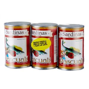 Sardina en salsa tomate Pascuali x 3 und x 155 g c-u