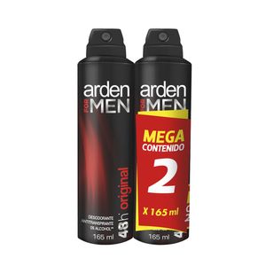 Desodorante antitranspirante original Arden For Men aerosol x2und x165 ml c-u