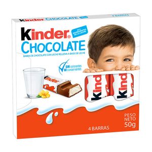Chocolate Kinder Barra x 4 Und X50g