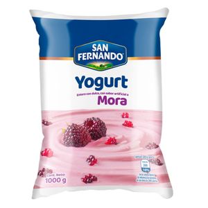 Yogurt  bolsa de mora San Fernando  x 1000 g