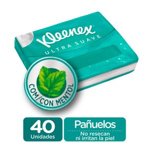 Pañuelos Kleenex ultra suave mentol x40und