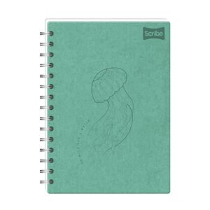 Cuaderno Argollado 5 Materias Pasta Dura 105 Cuero Femenino Cuadriculado Scribe