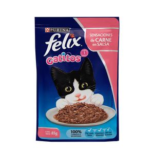 Alimento Felix gatitos carne en salsa x 85 g