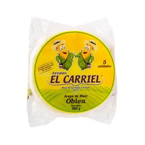 Arepas de maíz El Carriel oblea x5und x500g