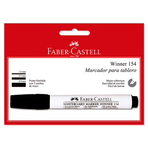 Marcador seco negro Faber Castell x1und