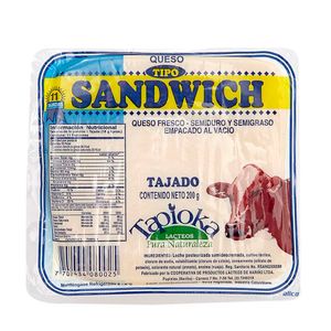 Queso sándwich Tapioka tajado x200g