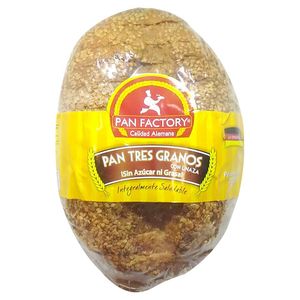 Pan 3 granos con linaza pan factory x 350g