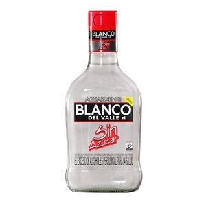 Aguardiente Blanco Del Valle sin azúcar x 375 ml
