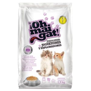 Alimento para gatos Ohmaigat gatitos juguetones x 1,5kg