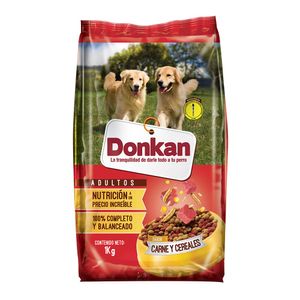 Alimento Donkan para perros adultos carne y cereales x1kg