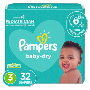Pañales Pampers Baby-Dry Etapa 3 x32Und