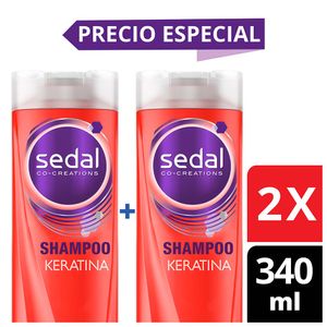 Shampoo sedal keratina x 2 und  x 340 ml c-u