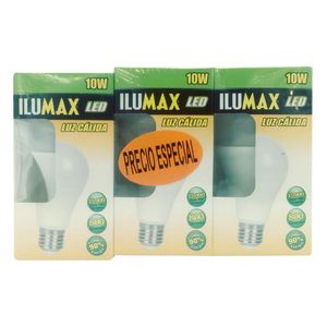 Pack x 3 bombillos led  ilumax bulb 10w luz c 15000h