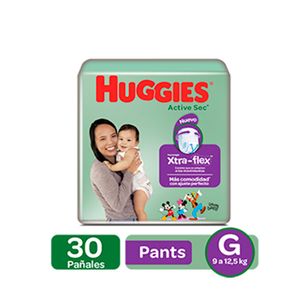 Pañales Huggies active sec pants etapa 3/g x30 unds