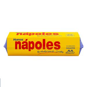 Huevos AA rojos Nápoles x12und