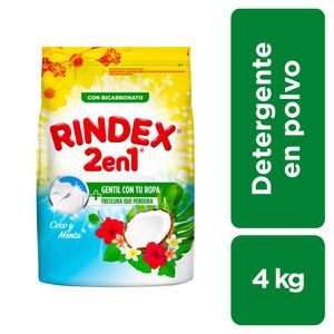 Detergente rindex polvo coco menta x4kg