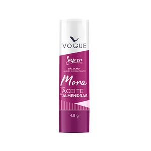 Bálsamo labial Vogue hidratante mora con aceite de almendras x4.8g