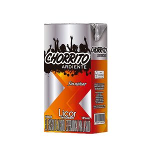 Aguardiente chorrito ardiente sin azucar x500ml