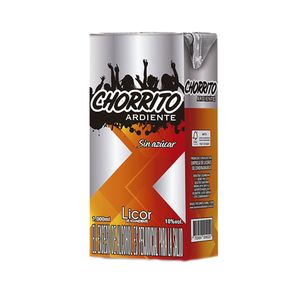 Aguardiente chorrito ardiente sin azucar x1000ml