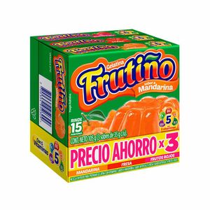 Gelatina Frutiño mandarina fresa y frutos rojos x3 und x35g c-u