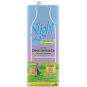 Leche descremada Slight Colanta deslactosada tretrapack x1000ml