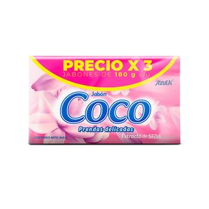 Jabon Coco lavar prendas delicadas x 3 und x180g c-u