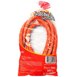 Salchicha de pollo Kimby manguera x2und x500g