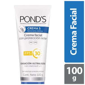 Crema facial Ponds crema protección solar fps 30 x100g