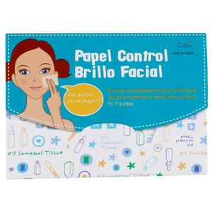 Papel Cettua control brillo facial x 50 und