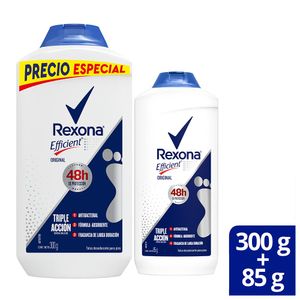 Talco rexona pies efficient origl x300g+85g