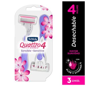 Maquina schick quattro mujer sensitive x3und