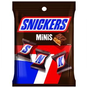 Snickers mini chocotales con maní x127.4g