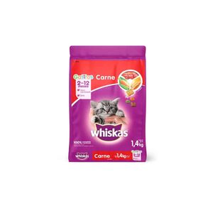 Alimento Whiskas gatos carne x1.4 kg