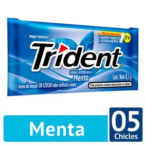 Chicle Trident menta x5 chicles