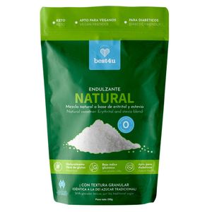 Endulzante Best4u natural eritritol-Stevia x250g