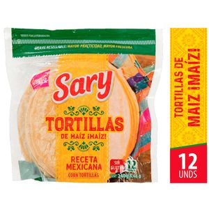 Tortillas Sary maíz sin gluten x12und x240g
