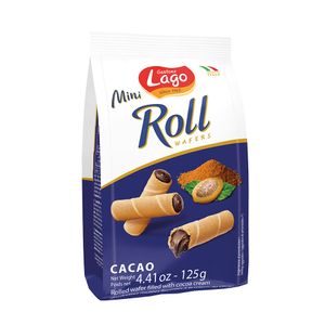 Galleta mini roll wafers Gastone Lago cacao x125g