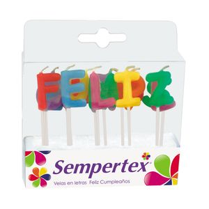 Velita en letras Feliz Cumpleaños Sempertex x1und