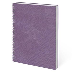 Cuaderno argollado pasta dura 105 cuero femenino 80 hojas cuadriculado Scribe