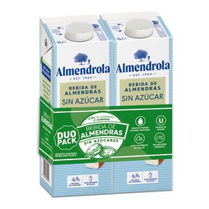 Bebida de almendras Almendrola sin azucar x2und x1L c/u