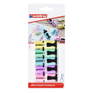 Mini resaltador Edding colores pastel x5und