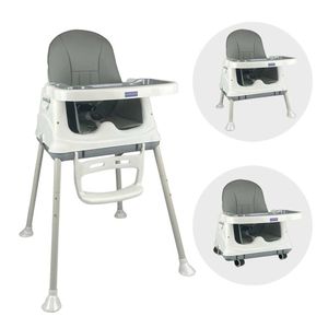 Silla Comedor 3 en 1 Zoe Gris Happy Baby
