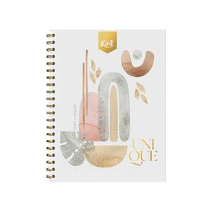 Cuaderno argollado Durabook Kiut platino grande 8