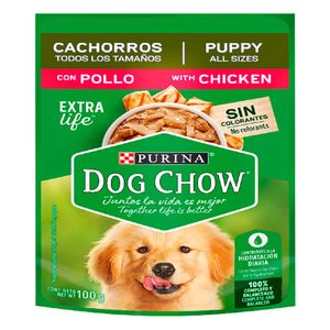 Alimento húmedo para perros Dog Chow Cachorros pollo x100g