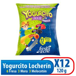 Yogurt en bolsa Freskaleche sabor a fresa x12 unidades x150g