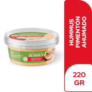 Hummus Olivetto garbanzo pimenton ahumado x220g