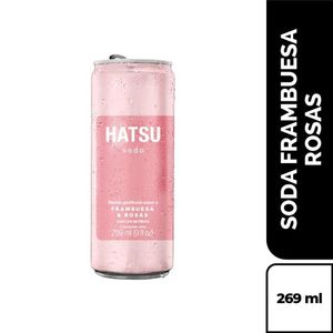 Soda Hatsu frambuesa y rosas lata x269ml