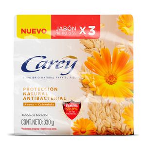 Jabon Carey Protección Natural Antibacterial x3und x110g c/u